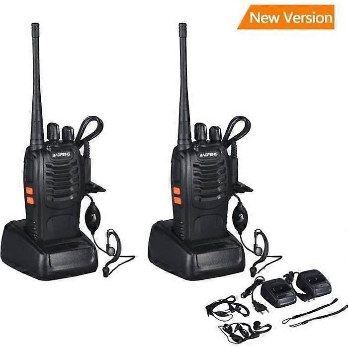 baofeng bf-888s Walkie Talkie 16CH Signal Band UHF 400-470 MHz Rechargeable Two Way Radio with Charger (2 Pack Radios)