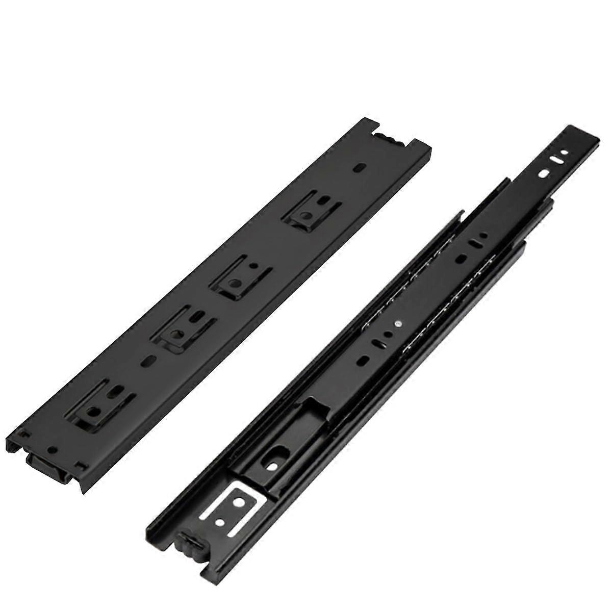 Drawer Guides 500mm Full-Extension Ball Bearing Slides 1 Pair (2 Pieces) 45 Kg Capacity 45 Mm Groove Black