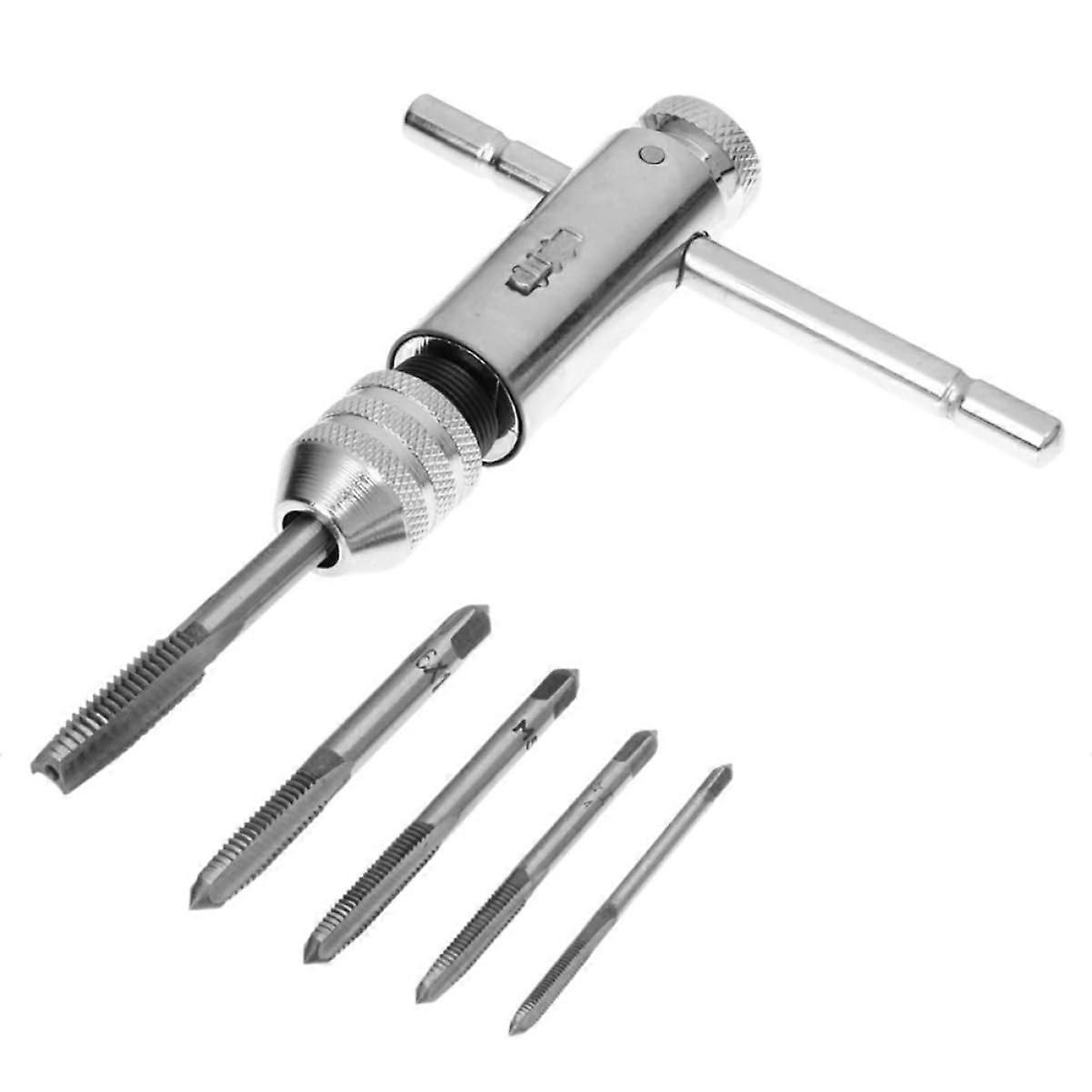 Adjustable T Tap Wrench With Thread Cutter, Ratchet Tap Holder, Precise Threading For DIY Hand Tool Enthusiasts