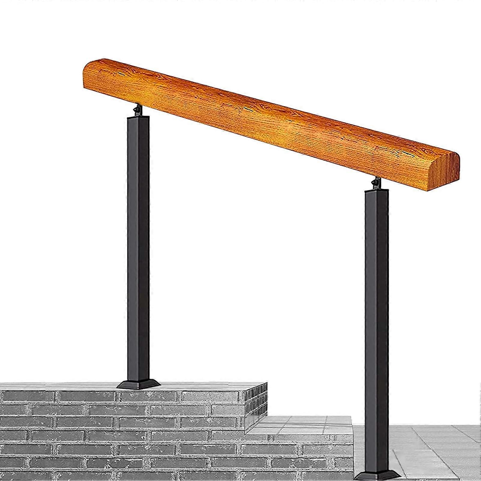 Outdoor handrails for 15 steps, indoor staircase handrails in wood wrought iron