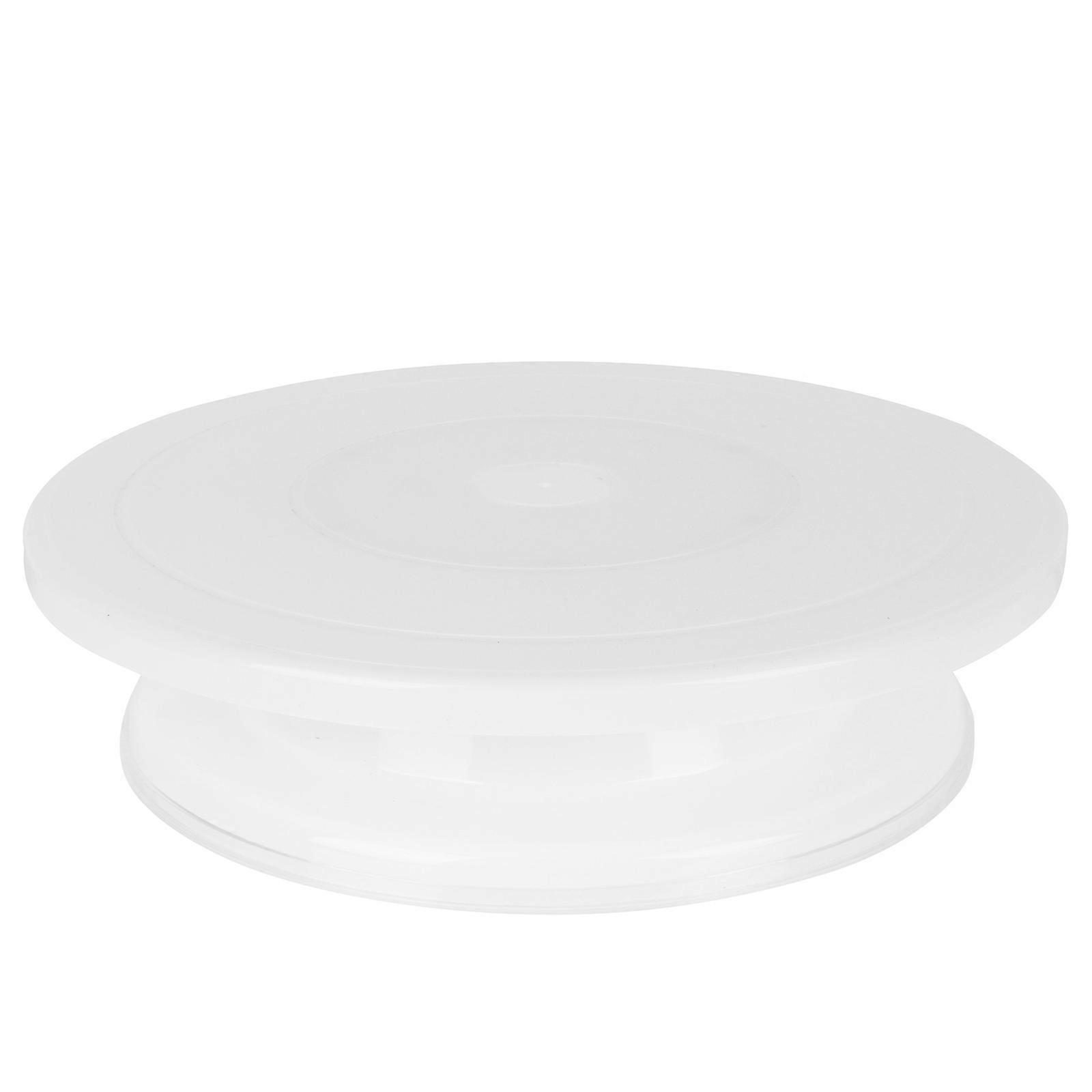 White Cake Baking Turntable Made of PP Material for Stable and Smooth Rotation in Baking 1 Pc