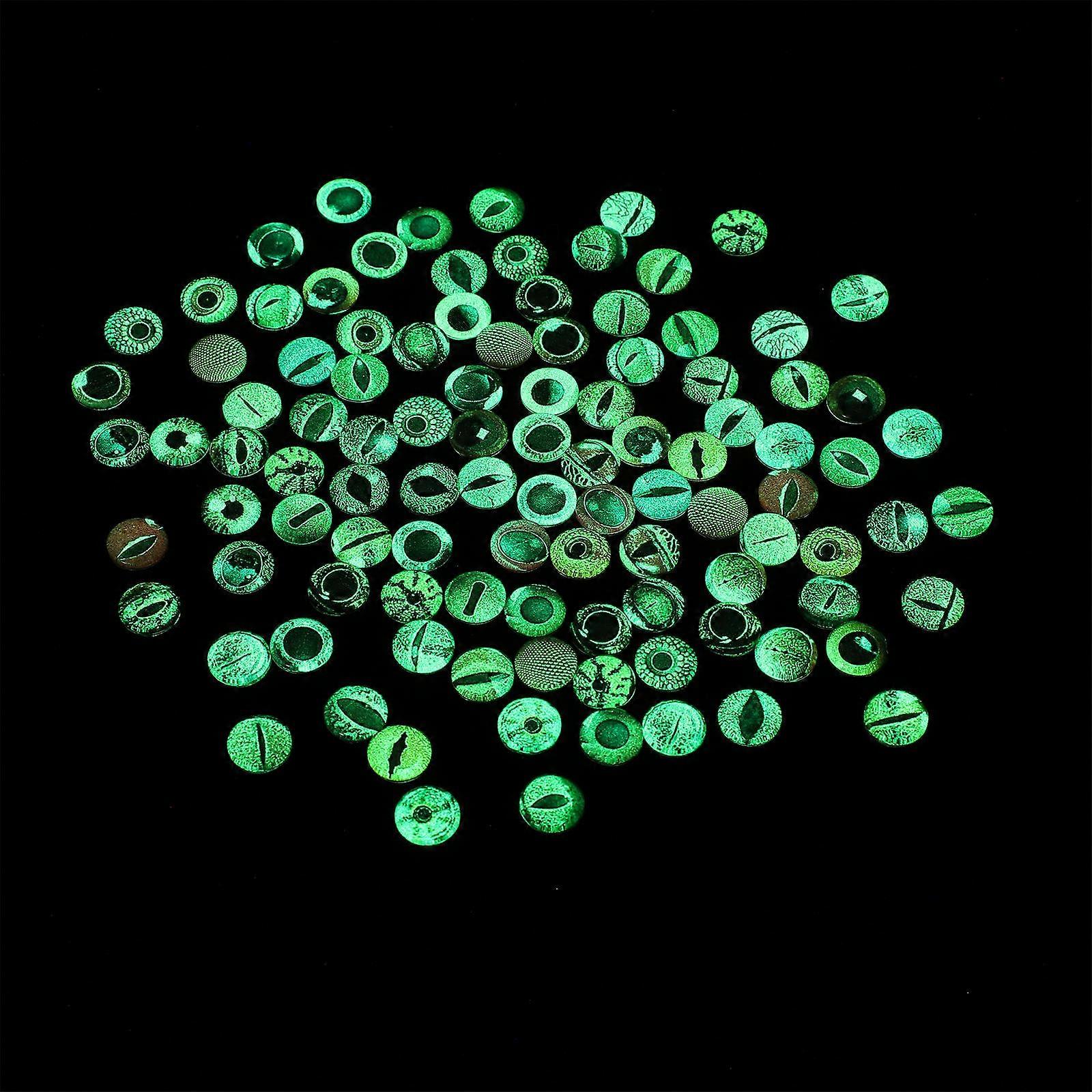 100Pcs Faux Eyeballs For Jewelry Making And Craft Projects With Assorted Color Decorative Glass Finish