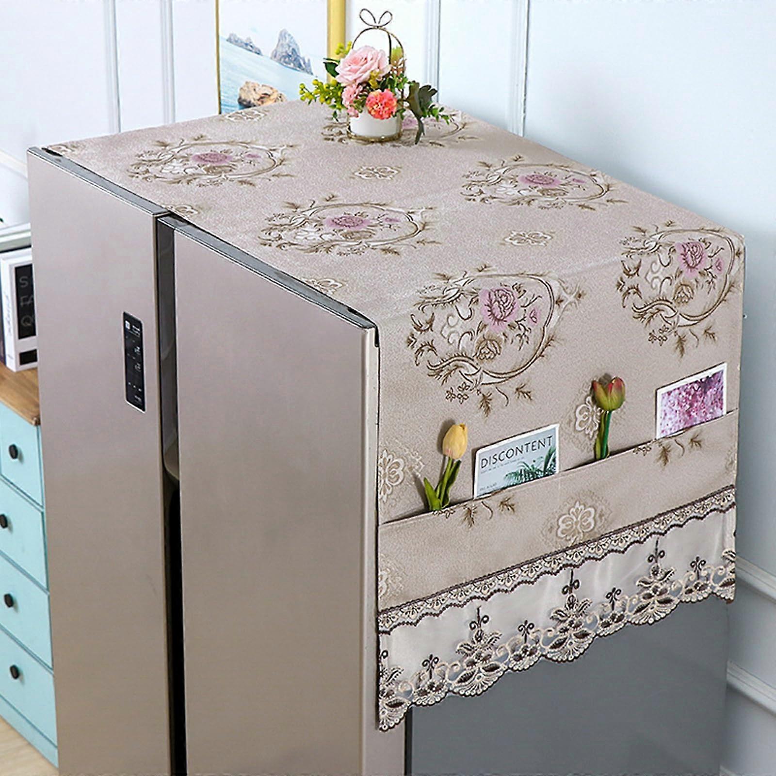 Fabric Dust Cover for Refrigerator, Washing Machines Microwave Oven B Style 54*140cm