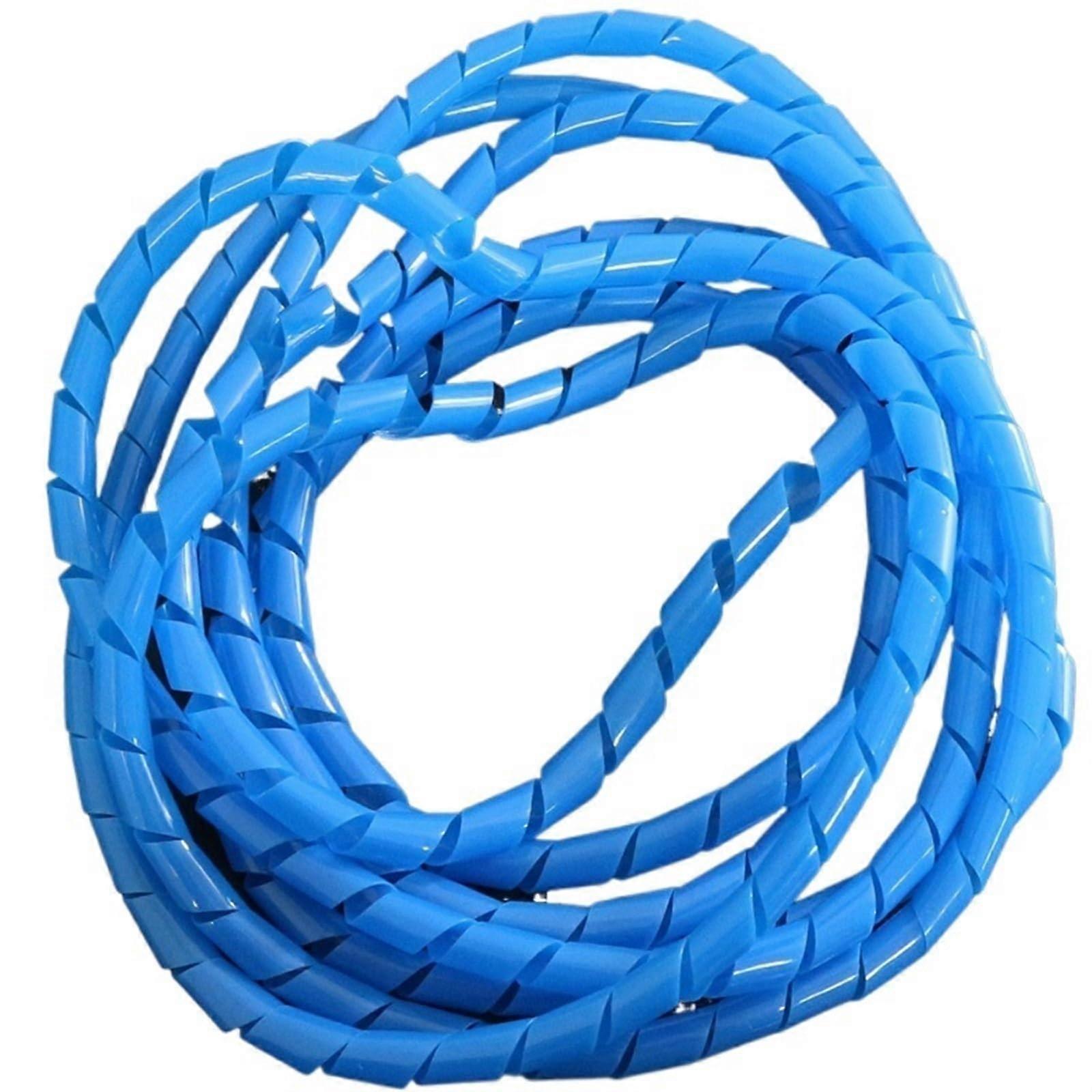 Spiral Protection 6 mm 10 mm Spiral Wire Wrapping Bands Cable Sleeve 10mm ID 10 Meter Blue