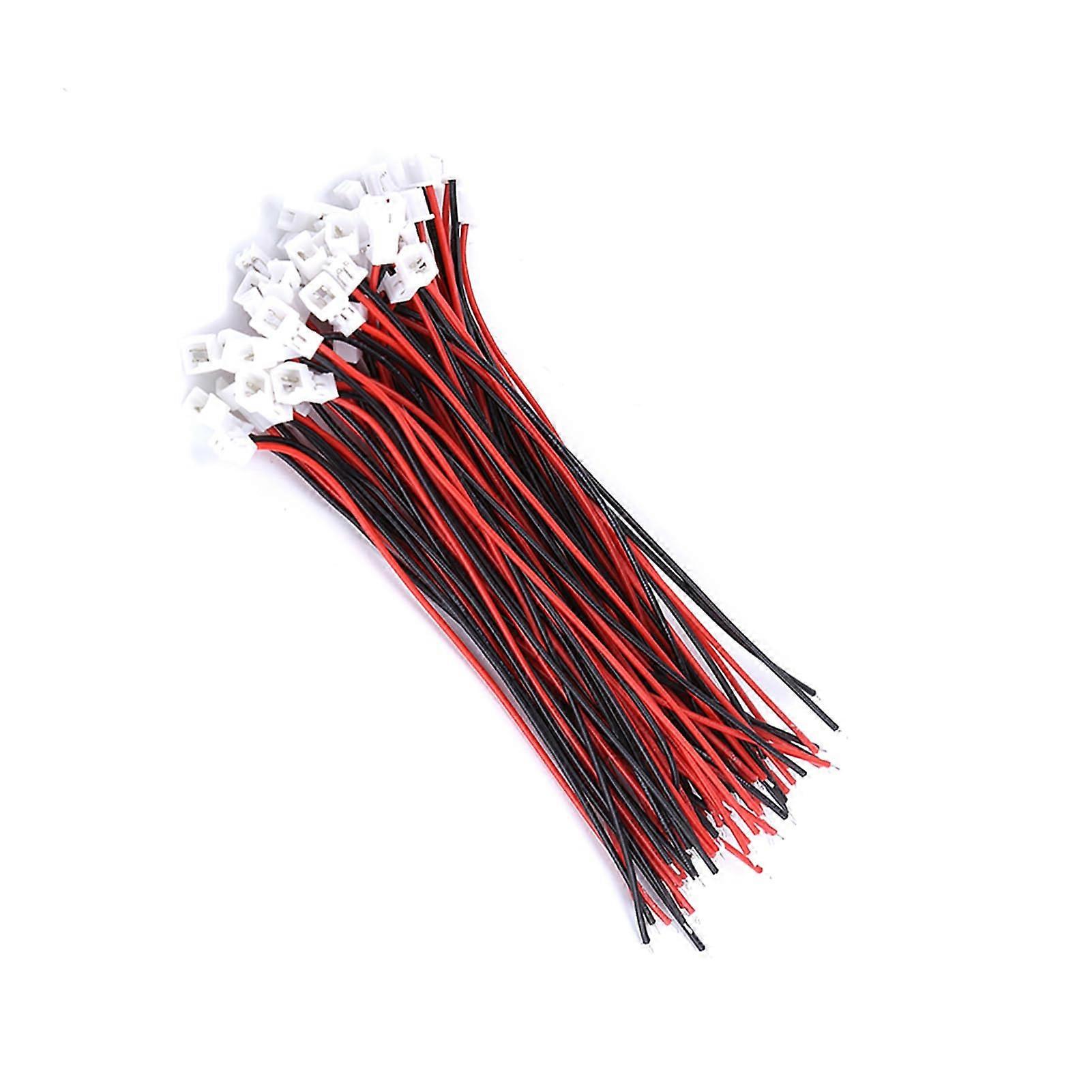 JST1.25MM Connector 20 Sets 2-Pin Male and Female Plug With Wires Tin Plated Copper For Circuit Board