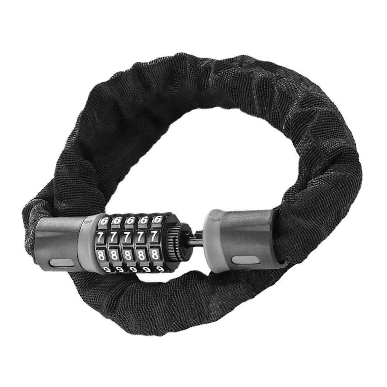 Bicycle Lock with Robust Chain Lock for Bicycles, Motorcycles and Scooters, Versatile, Safe and Easy to Reset