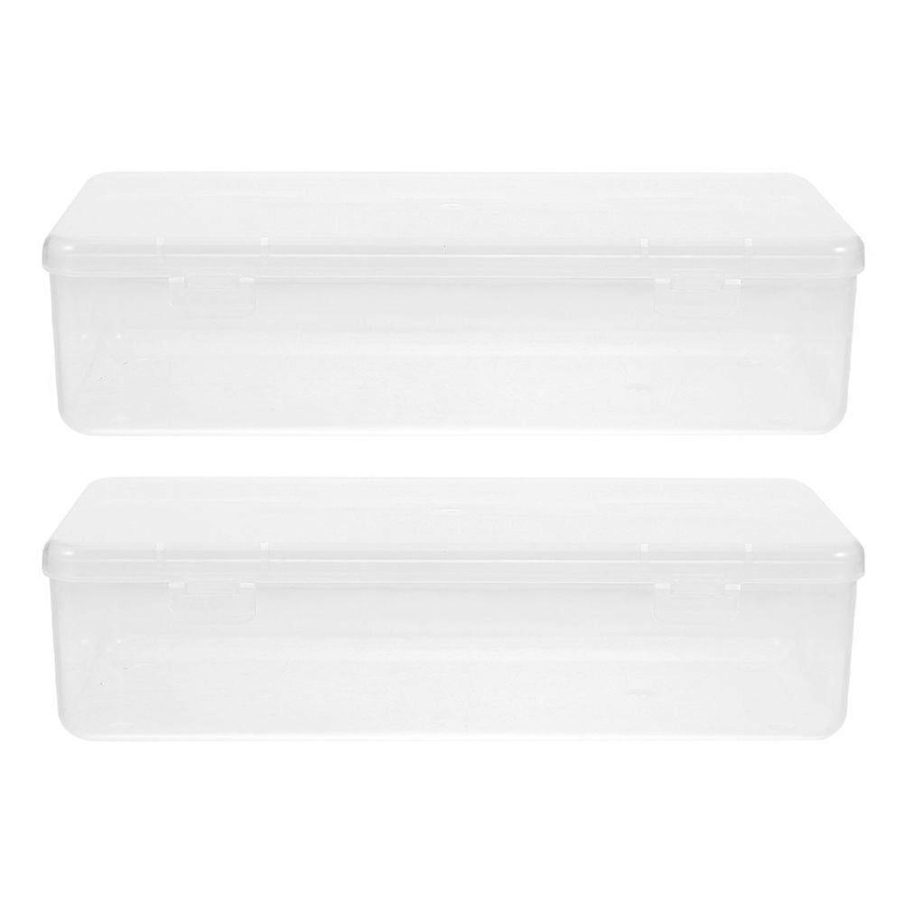 2pcs Transparent Cheese Storage Box with Lid Cheese Keeper for Fridge Food Organizer Food Storage Container Kitchen Accessory