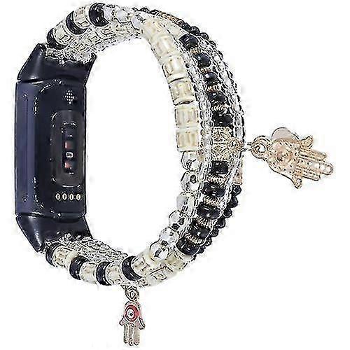 For Fitbit Charge 5 Palm Bead Chain Watch Band DKFM