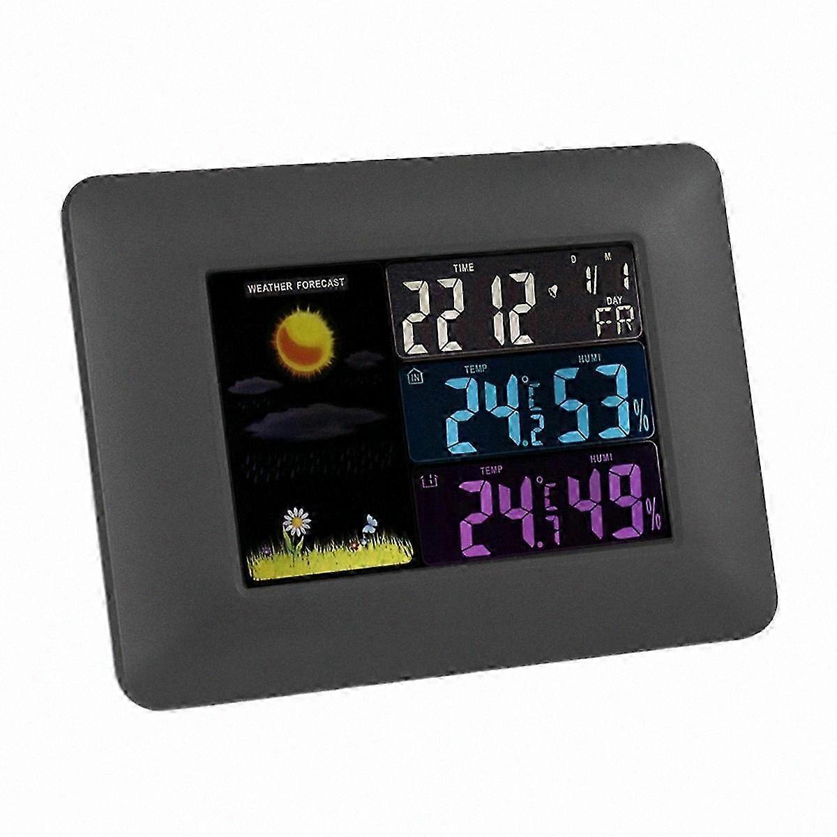 Digital Wireless Weather Station with Color Display, Indoor Outdoor Temperature and Humidity Monitor