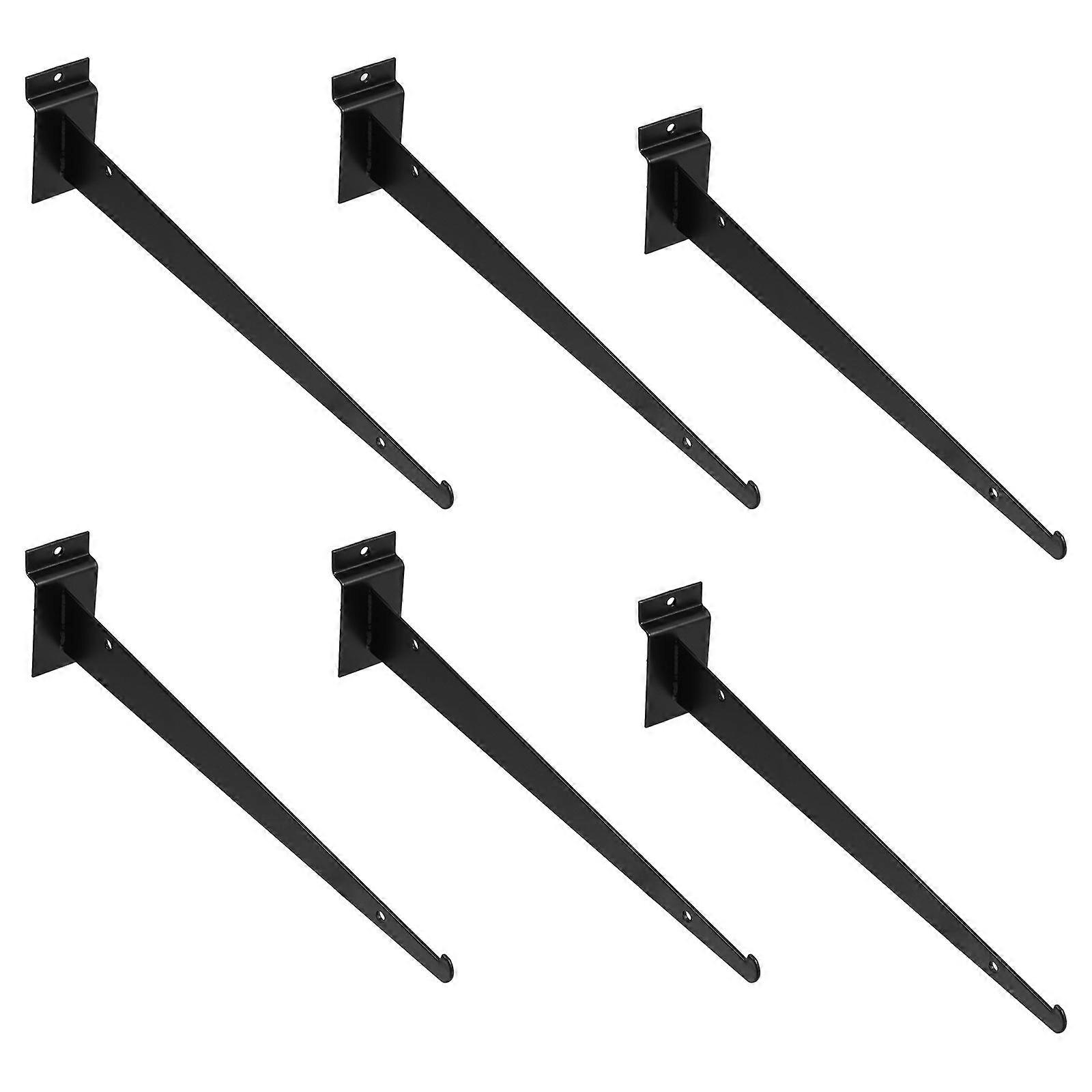 6pcs Heavy Duty Slatwall Brackets, Seamless Welded Metal Display Supports for Garage, Retail, Supermarkets, and Warehouses – Versatile Shelf