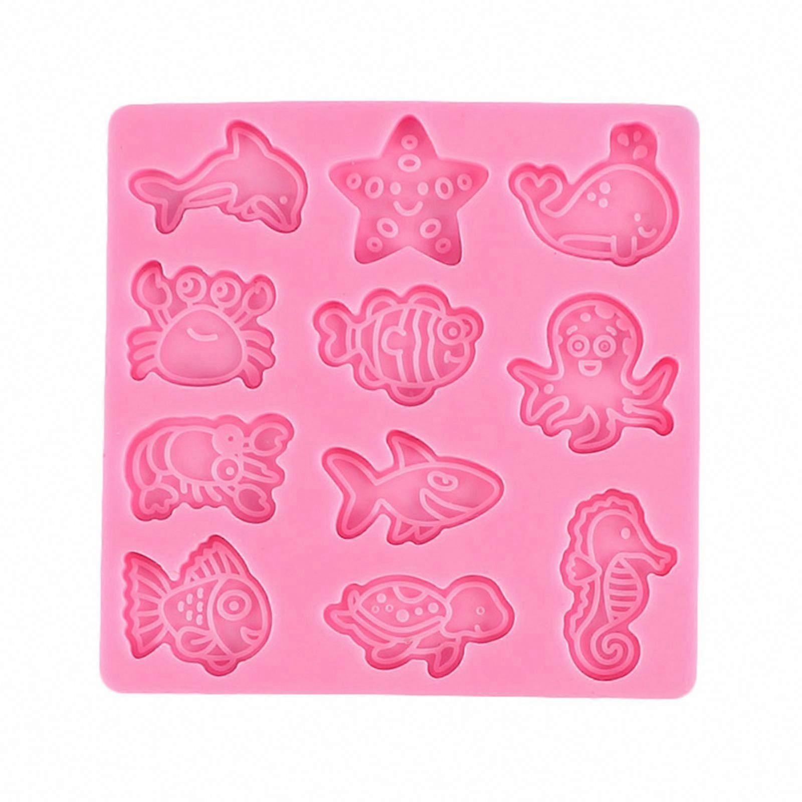 DIY Fondant Silicone Mold for Soft Clay Pottery, Marine Series Modeling Craft