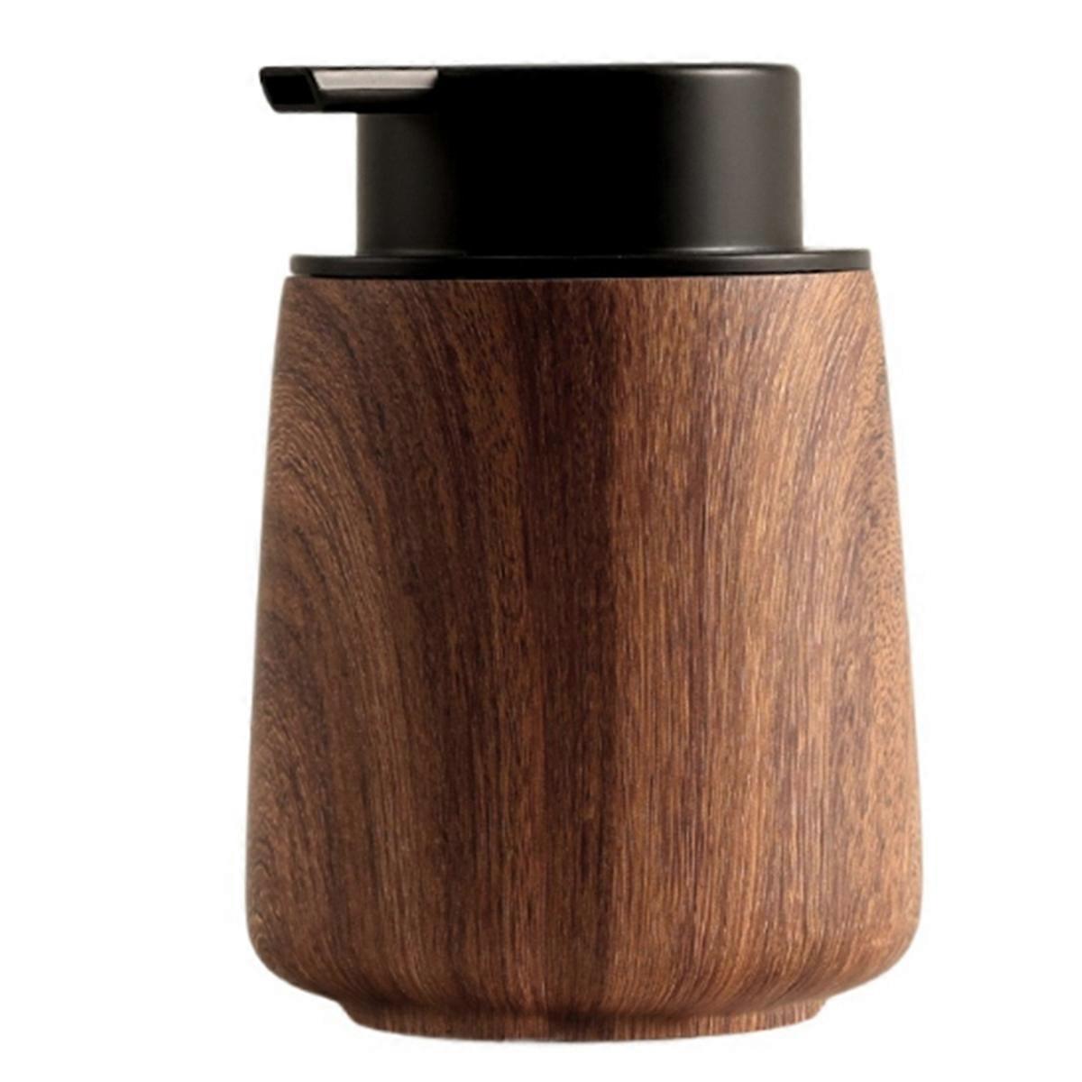 Wood Grain Hand Soap Foaming Bottle Shampoo Dispenser