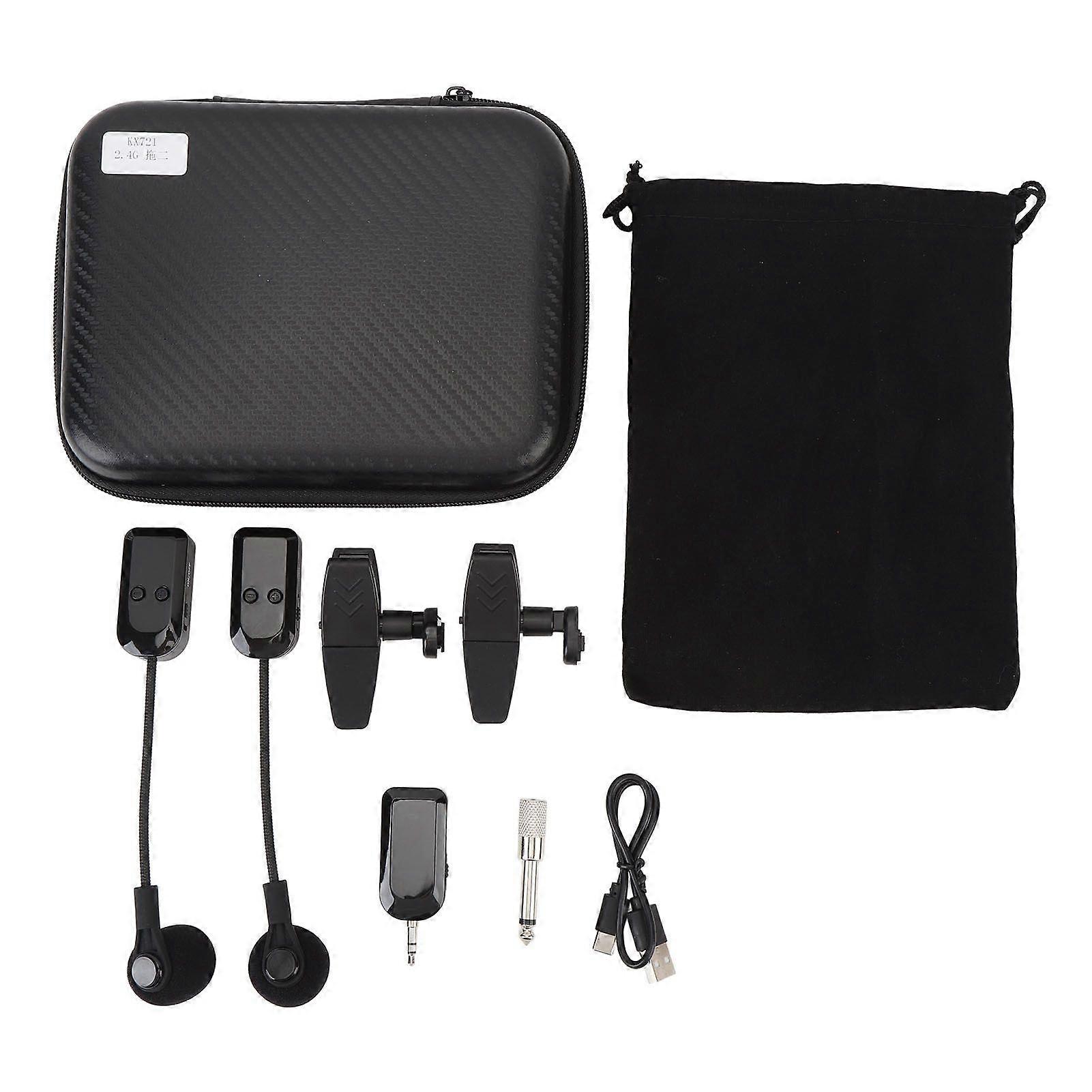 Saxophone Wireless Microphone 2.4G Clip On Sax Mic System for Stage Performance Pickup