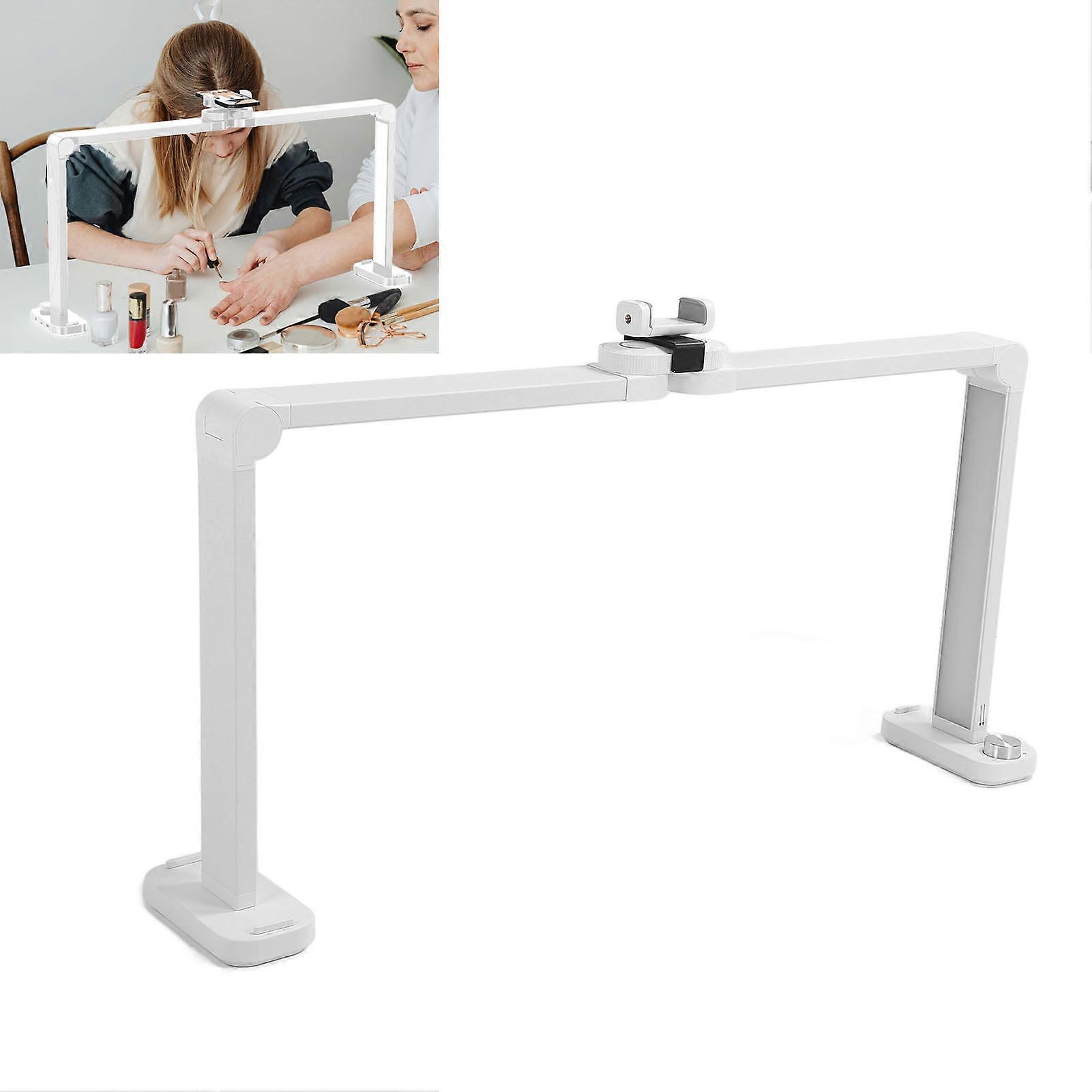 40W Foldable Nail Tech Light 3CT Stepless Dim 85x5.5x41.5cm White