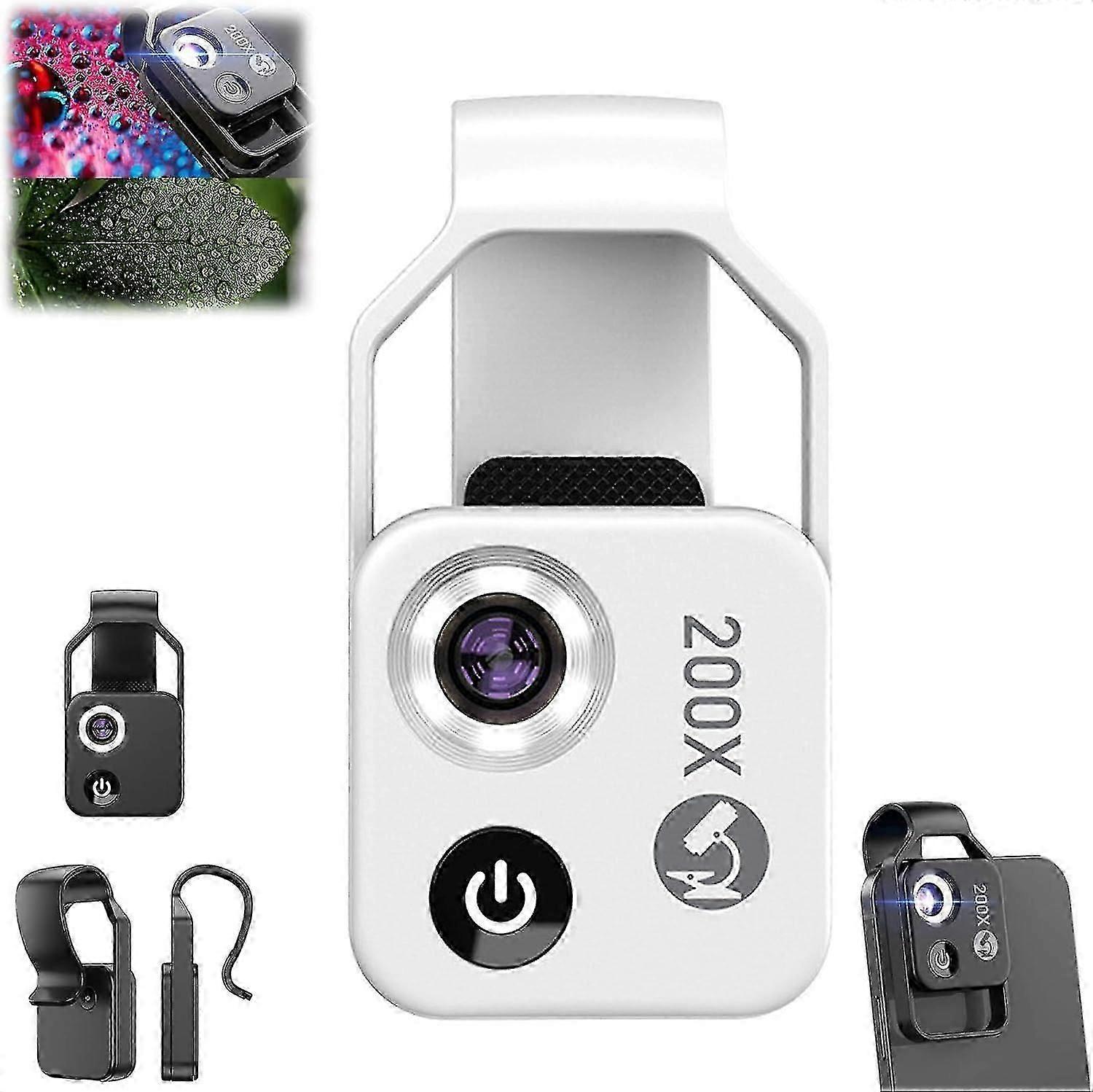 Nanozoom 200x Magnification Zoom,Nanozoom High-Tech Clip-On Lens,Nano Zoom 200x for iPhone,Nanozoom Cell Phone Lens