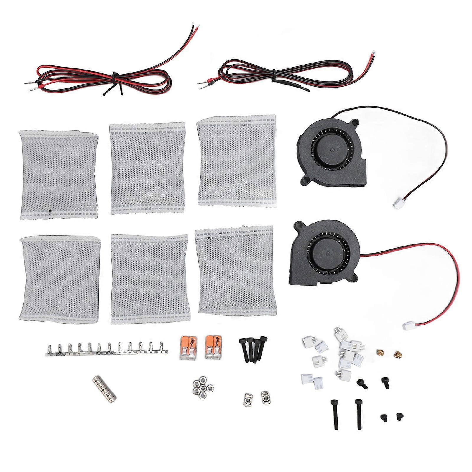 3D Printer Carbon Filters Refillable Quick Purification Durable Activated Carbon Filter with Fans Accessories for VORON R2