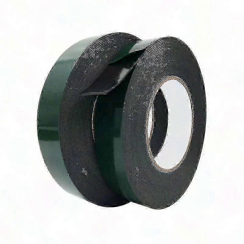 Ruban mousse double face extra fort, 2 rouleaux d’adhésif robuste pour le montage, l’automobile et les moulures, 20 m
