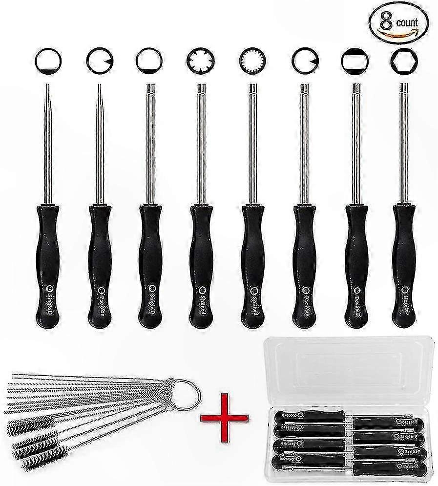 Carburetor Tool Kit with Screwdrivers, Cleaning Needles & Brushes for 2-Cycle Engines