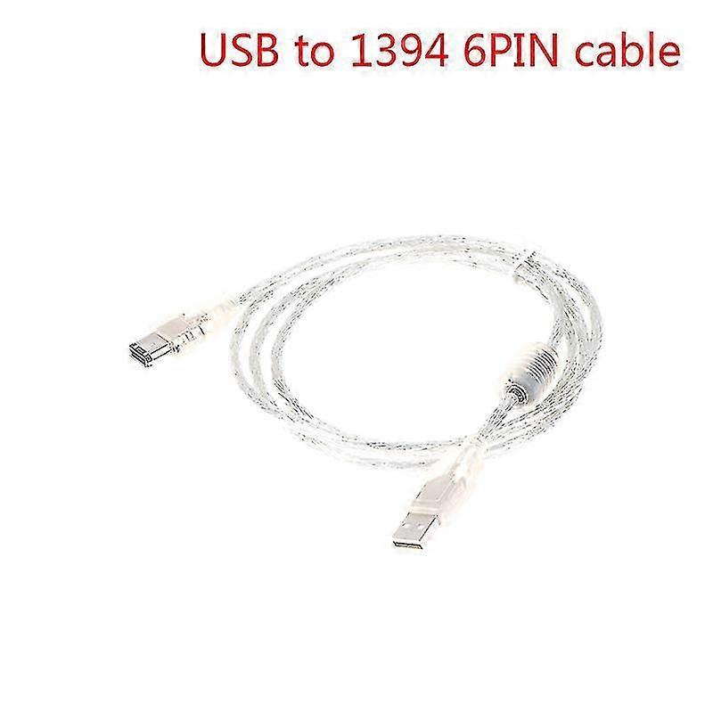 Cabo Conversor Adaptador Firewire IEEE 1394 6 Pin Macho para USB 2.0 Macho