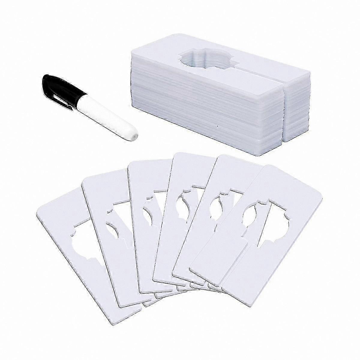 White Rectangle Closet Dividers for Organizing Hanging Clothes on Racks