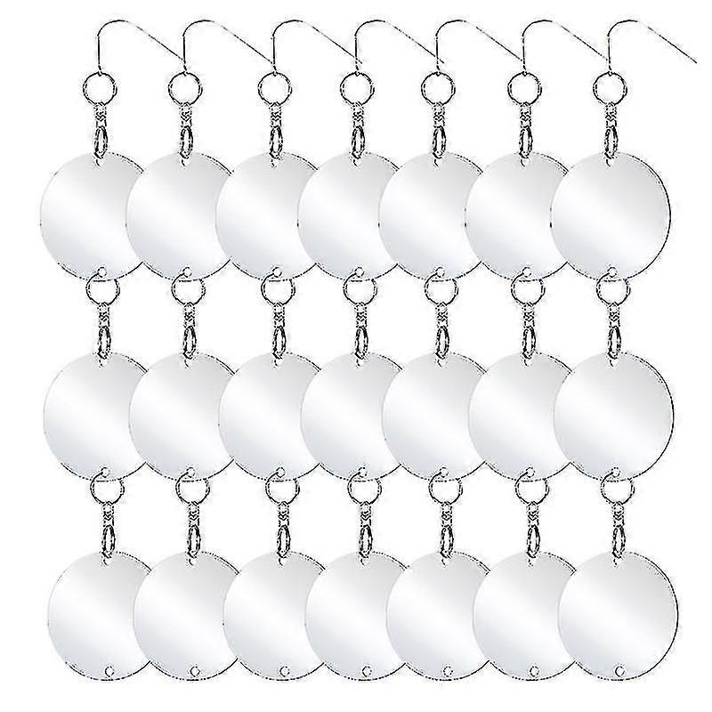 Upgraded Bird Scare Discs Set - Large 21 Discs- Highly Reflective Double-sided Bird Reflectors, Better Bird Scare Devices To Keep All Birds Away Like