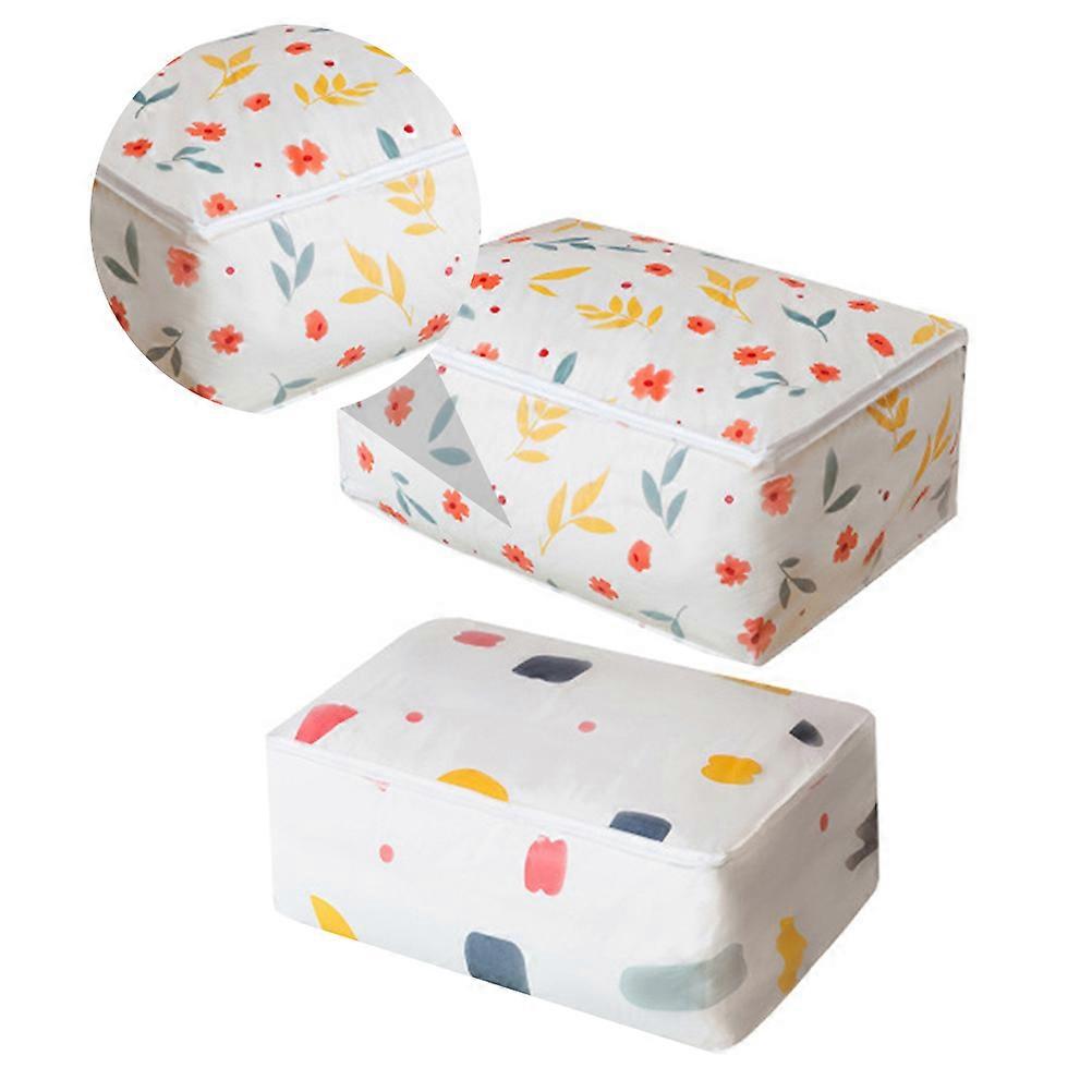 Dustproof Quilt Storage Container 2Pcs Square Practical Design Assorted Color Ideal For House-Moving And College Dorm Carrying