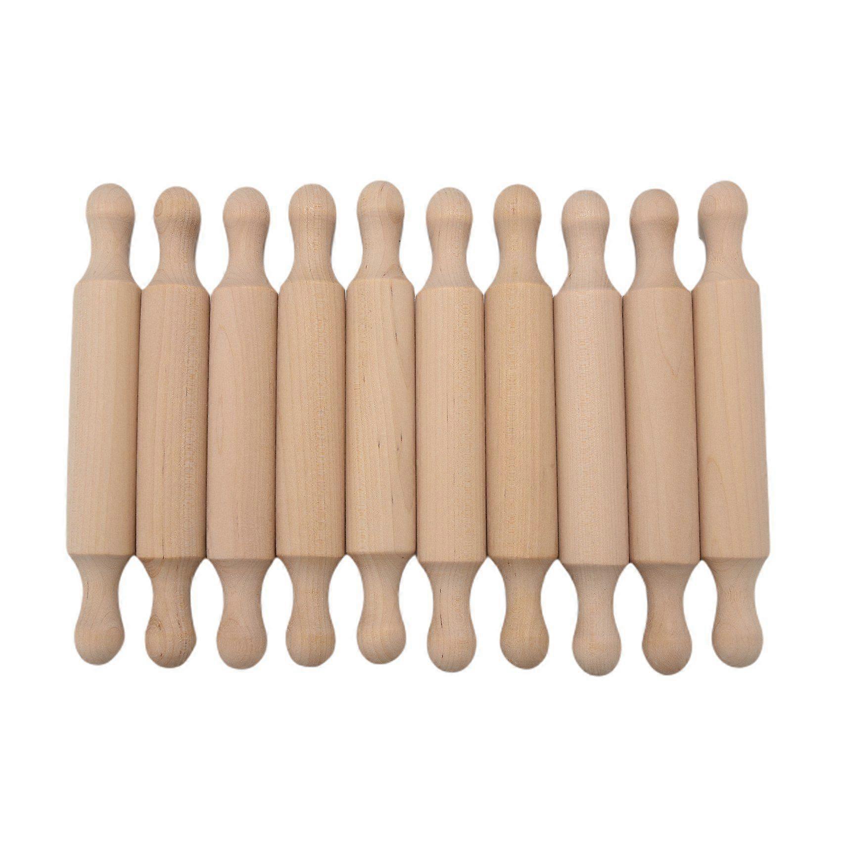 Wooden Mini Rolling Pin 6 Inches Long Kitchen Baking Rolling Pin Small Wood Dough Roller for Childr