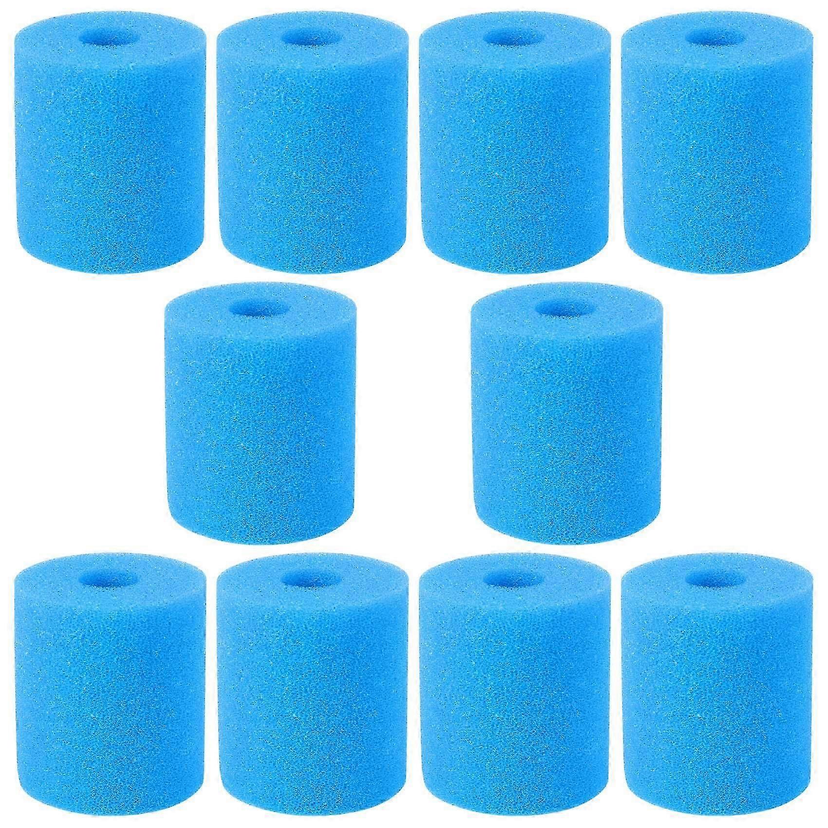 10PCS Filtersvamp Ersättningar för Intex Typ H Tvättbar Återanvändbar Pool Filter Skumsvamp