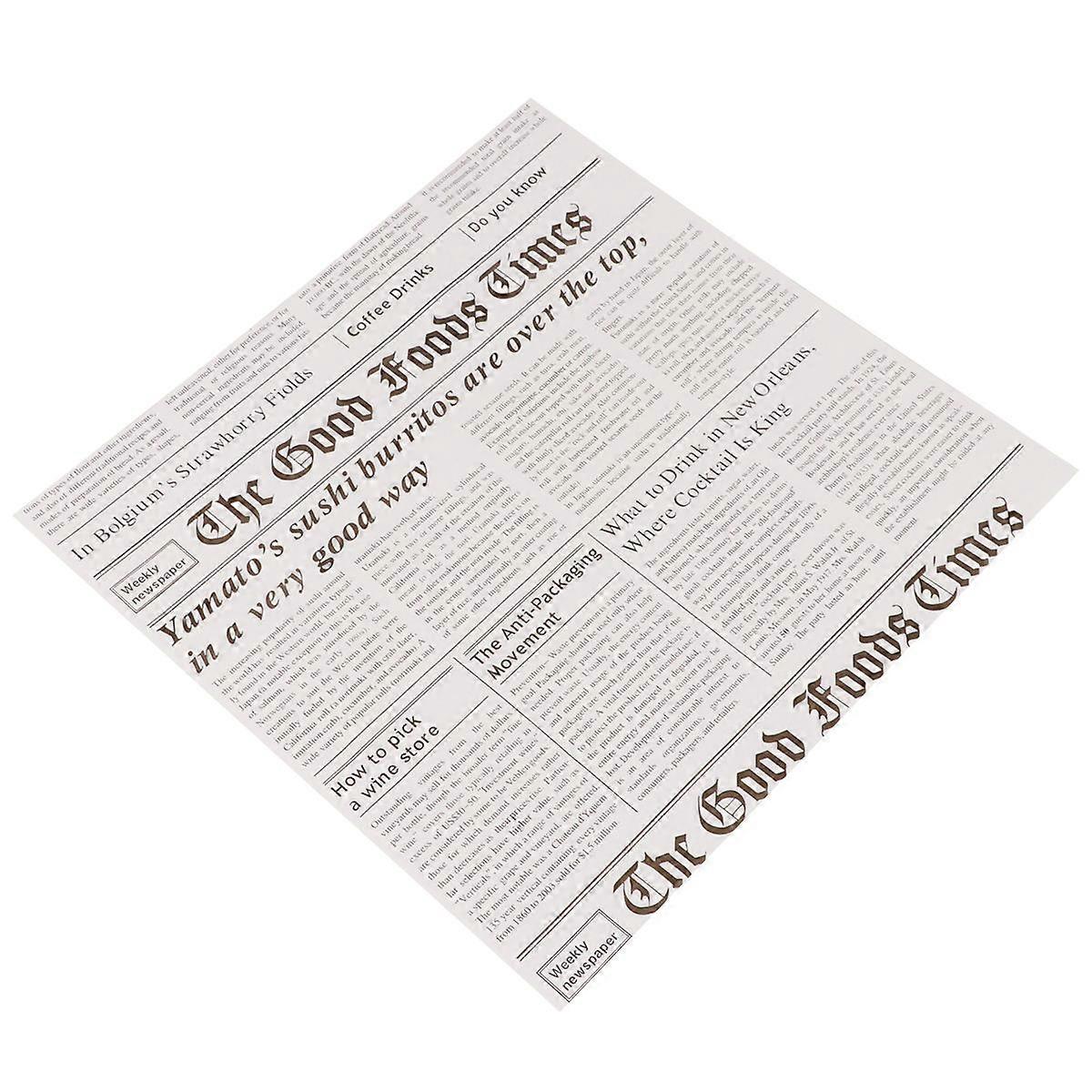 Grease Proof Paper Food Basket Liners for Baking Use 50Pcs White