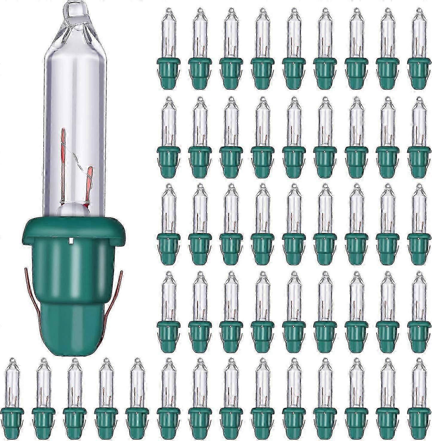 Christmas Replacement Mini Light Bulbs Incandescent Light Bulbs 2.5 V Mini Glass Lights With Base, 0.17 Ampere, 0.425 Watt