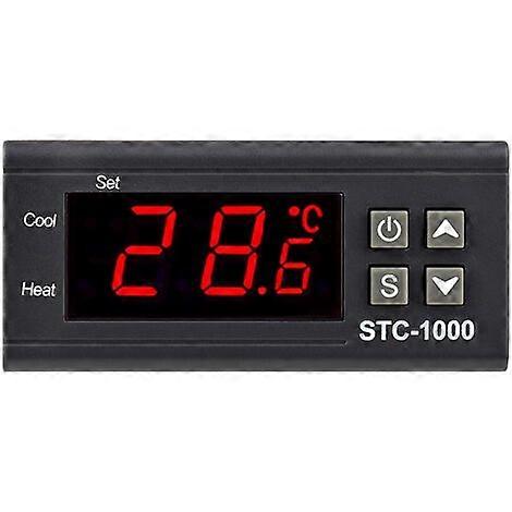 STC-1000 Intelligent Digital Temperature Controller AC 110/220V for Refrigerator and Heating with Charging Clamp.