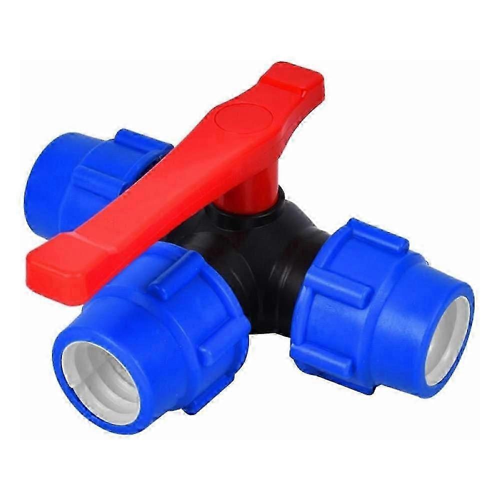 Shut-off Ball Valve,40mm Three-way Ball Valve Quick Connect PVC PE Pipe Quick Switch Tee Connector (Size : 40mm)