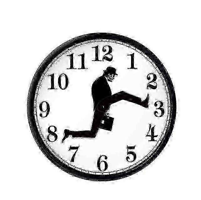 Innovative Creative Silent Wall Clock Featuring a Mute Silly Walk Design
