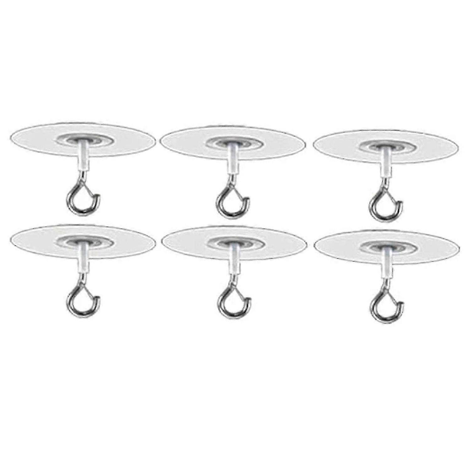 6Pcs Adhesive Ceiling Hooks for Popcorn Concrete Ceiling Wall