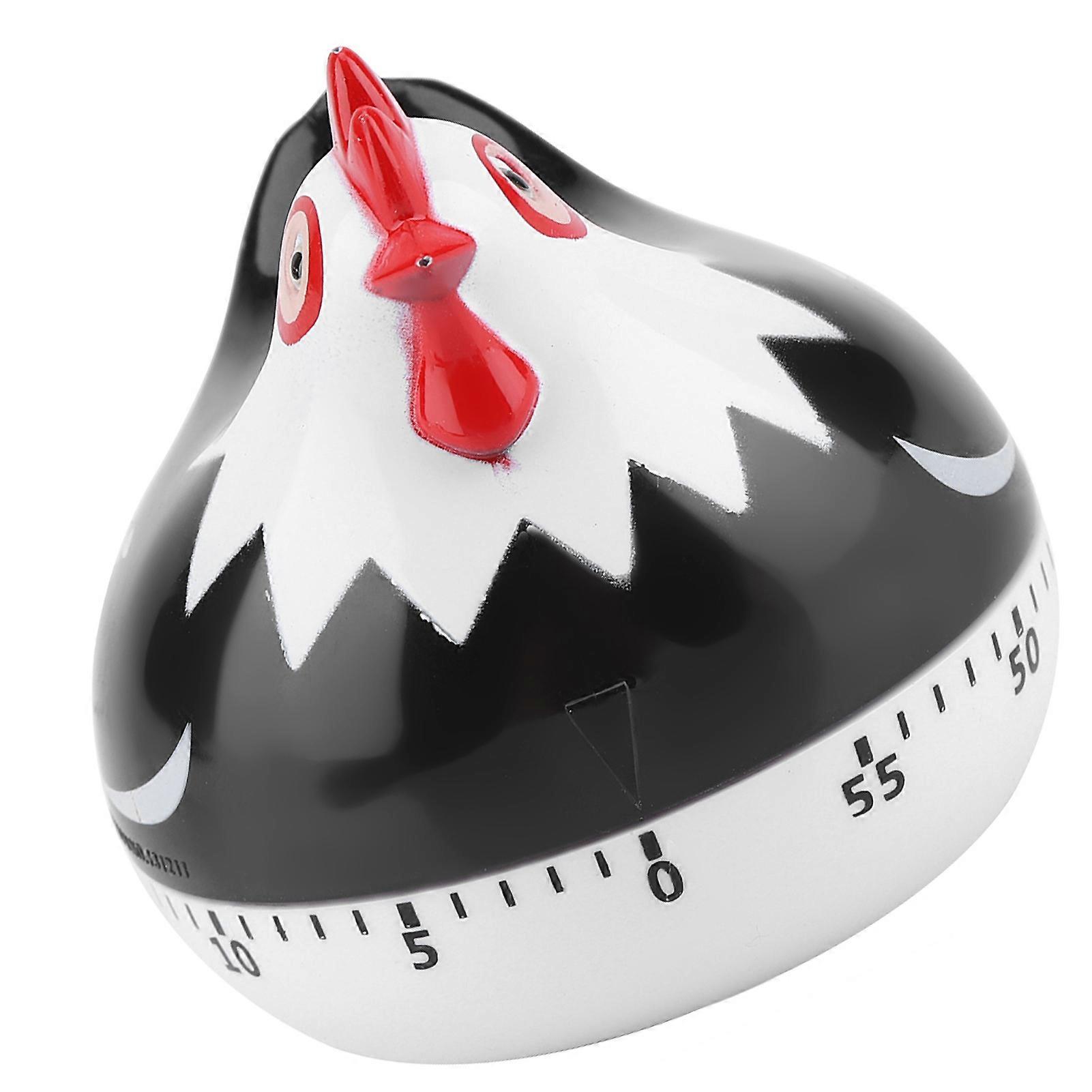 Chicken Pattern Kitchen Timer 6.5x6.5cm Durable PP 84g