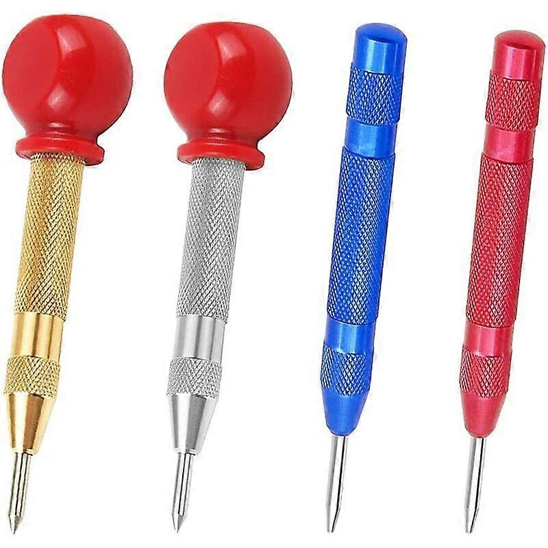 4 Pieces Automatic Center Punch Tool Automatic Center Punches Spring Loaded Punch Tool for