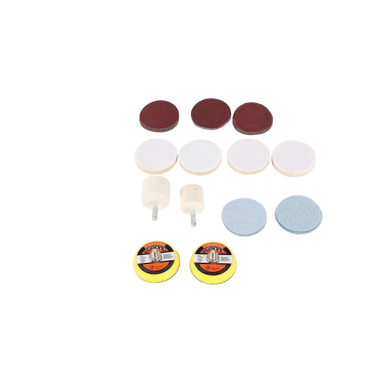 Glass Polishing Kit Scratch Removal Set Ceric Dioxide Abrasive Discs Polish Pad Felt