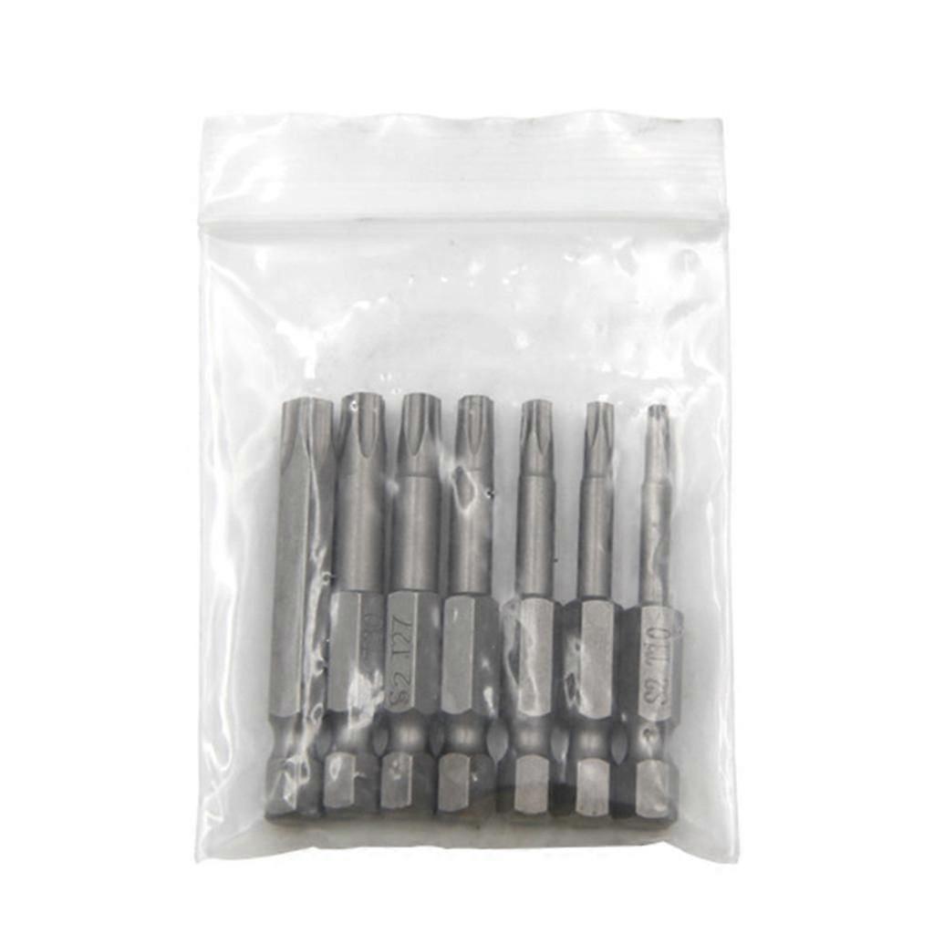 5 Point Security Star Torx Screwdriver Bits Set T10-T40 2-Inch Length 7 Pieces