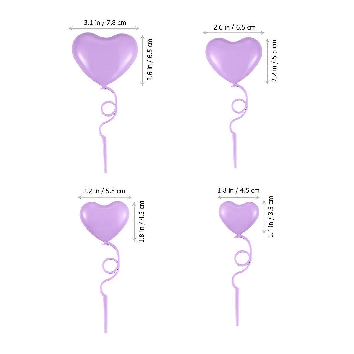 Heart Design Cake Topper 24Set For Party Supplies Featuring Material Ideal For Birthday And Wedding Cake