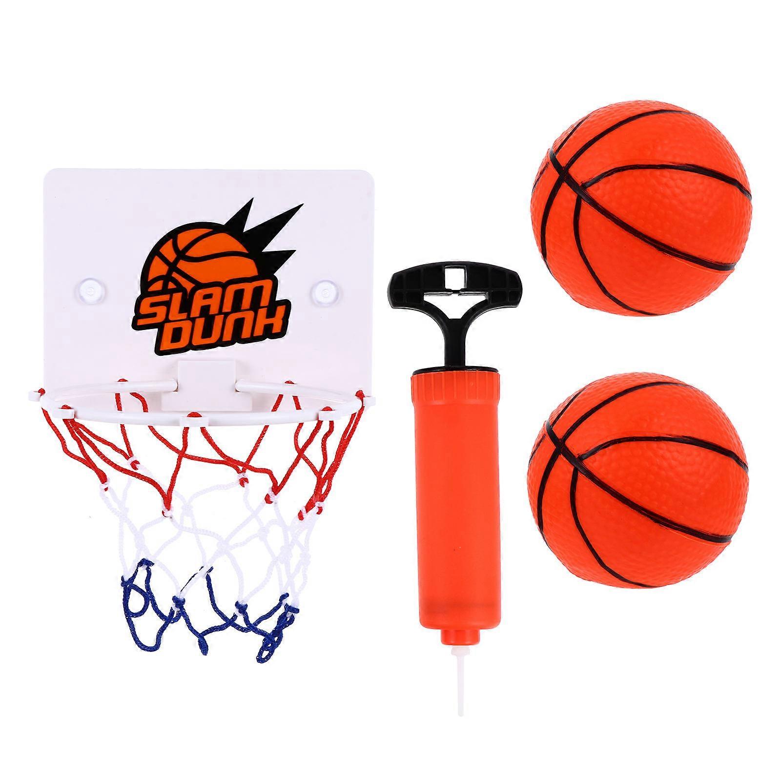 Mini Basketball and Board Toy for Indoor Use 1Set Plastic Hanging Basketball Set