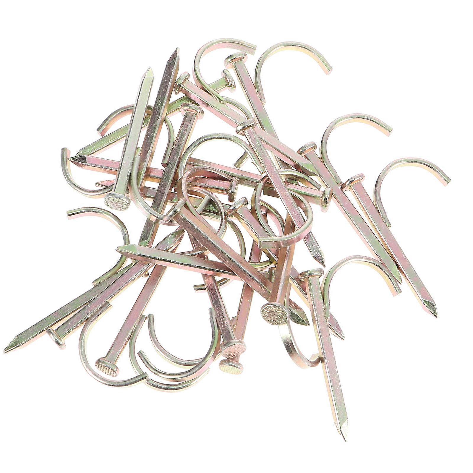 Water Fixing Hook Clamp for Fixing Use 20Pcs Steel Nail Pipe Clamps