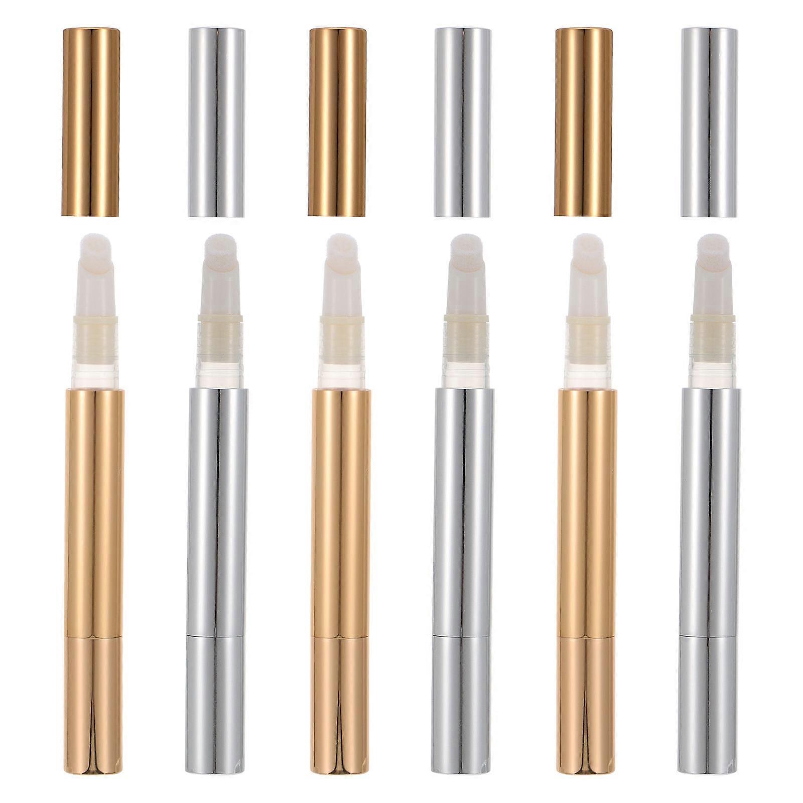 Makeup Empty Tube Lip Gloss Applicator Plastic for Eyelash Growth 6Pcs