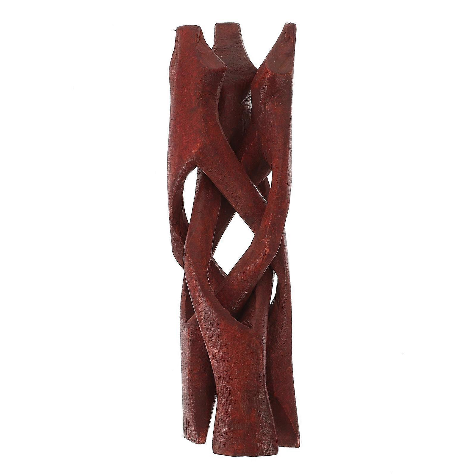 Snake Shape Wooden Tripod Stand for Home Use Chic Abalone Shell Stand