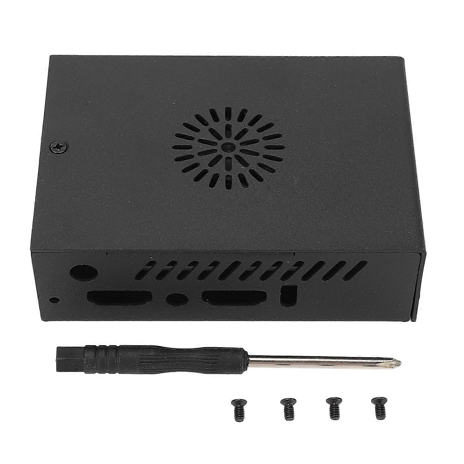 Protective Case for OrangePi 5 Pro Precise Hole Position Aluminum Alloy Protective Enclosure with Cooling Fan