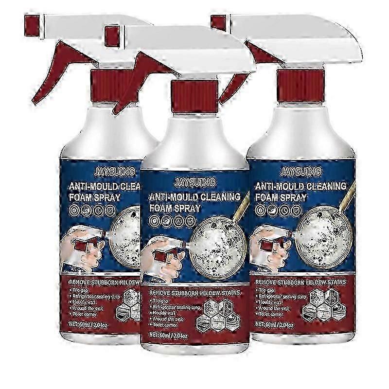 3x Anti-Mould Cleaning Foam Spray Effective Mould Remover Agent Mildew Cleaner