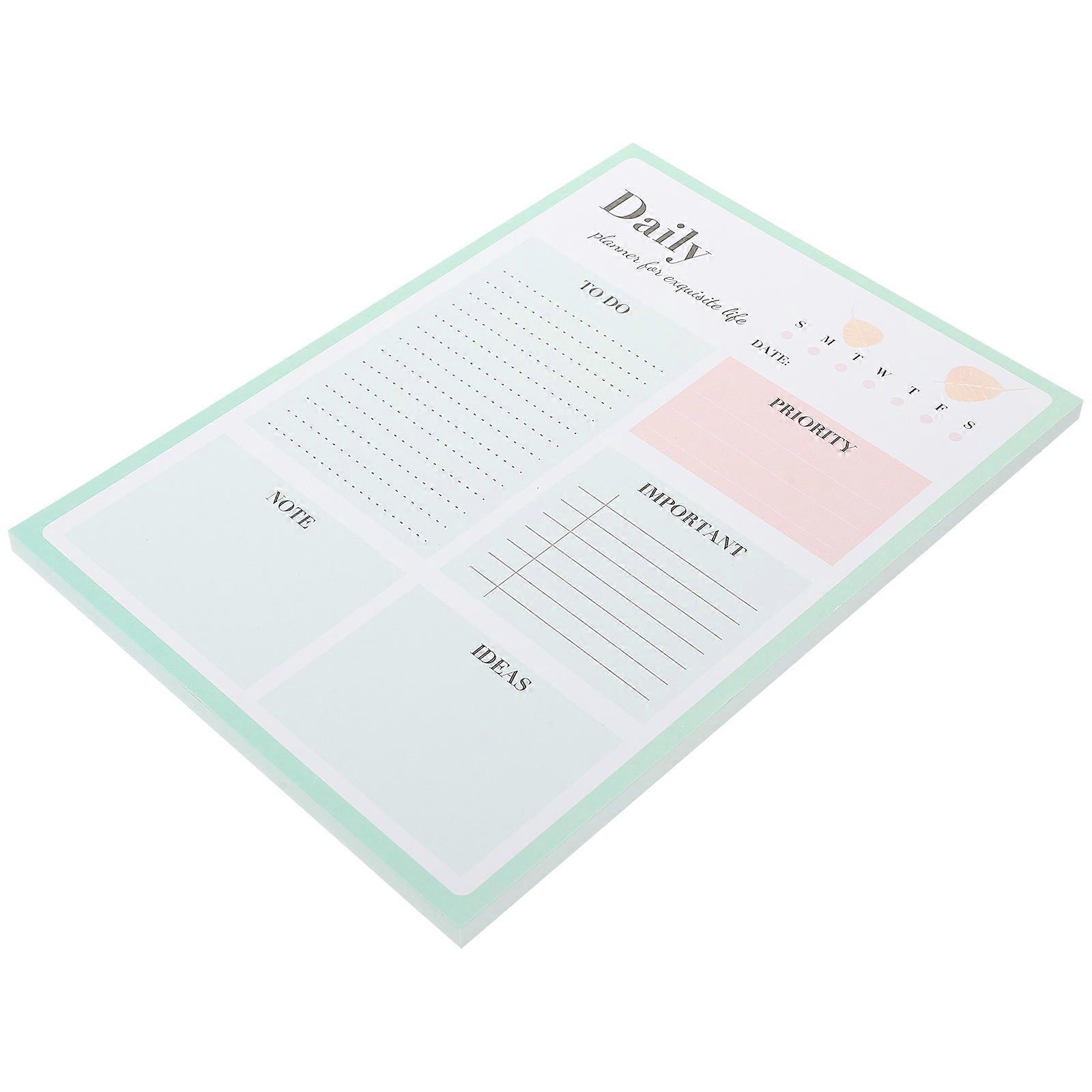Task Notebook for Writing Use 3Pcs Daily Planner Notepad Green