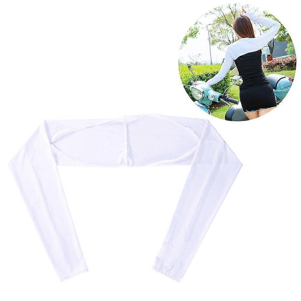 Sunscreen Sleeves Shawl Cuff Protective Arm Bands White