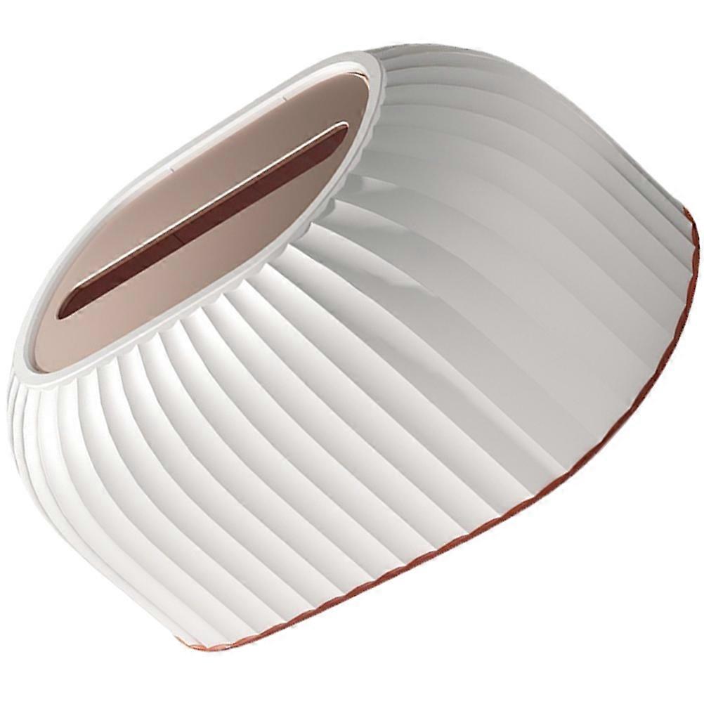 White Tissue Box Holder for Paper Towels 2Pcs Desktop Tissue Storage Box