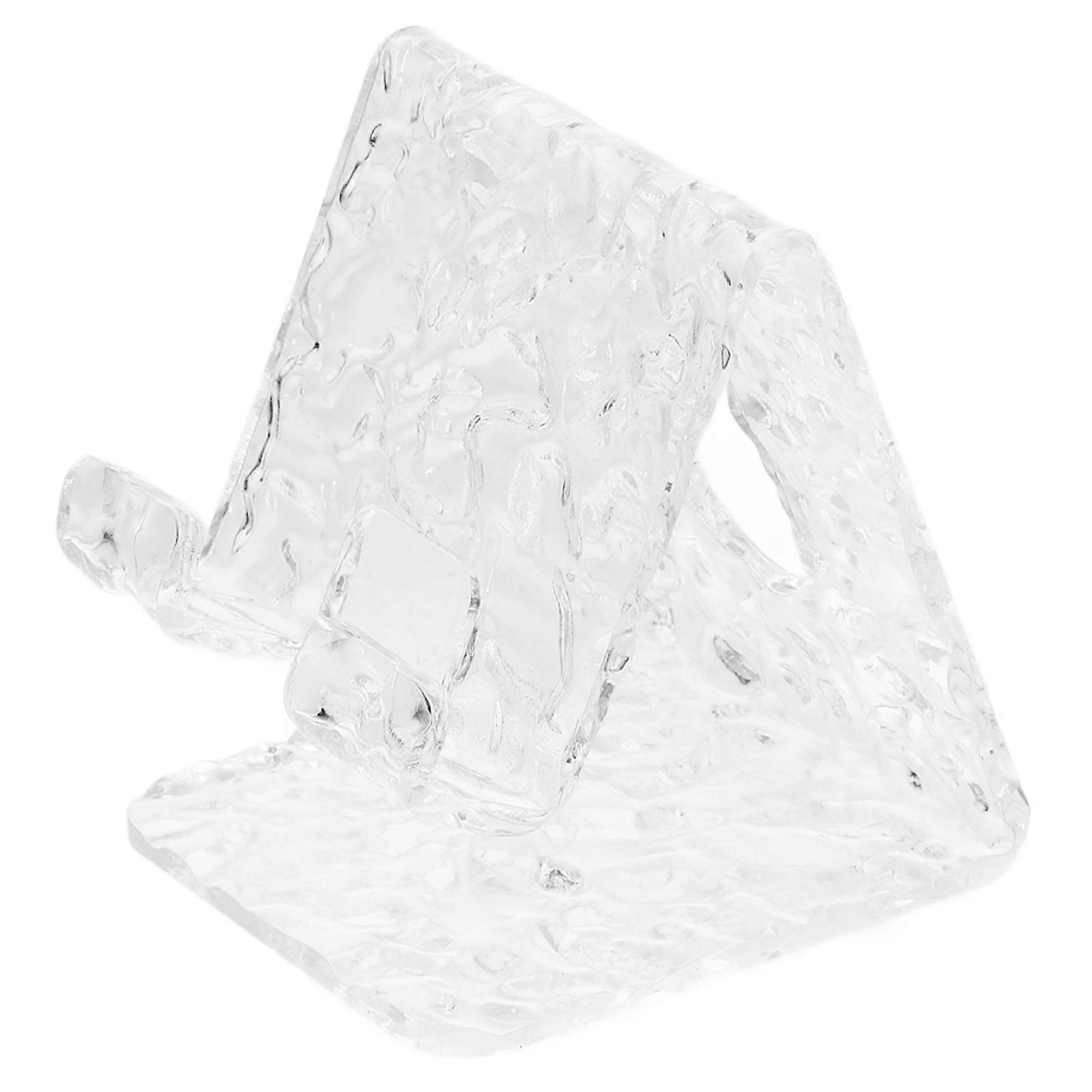 Clear Acrylic Phone Display Rack 3Pcs Wavy Pattern Design Multi-Functional Stand For Home Office And Dorm Use