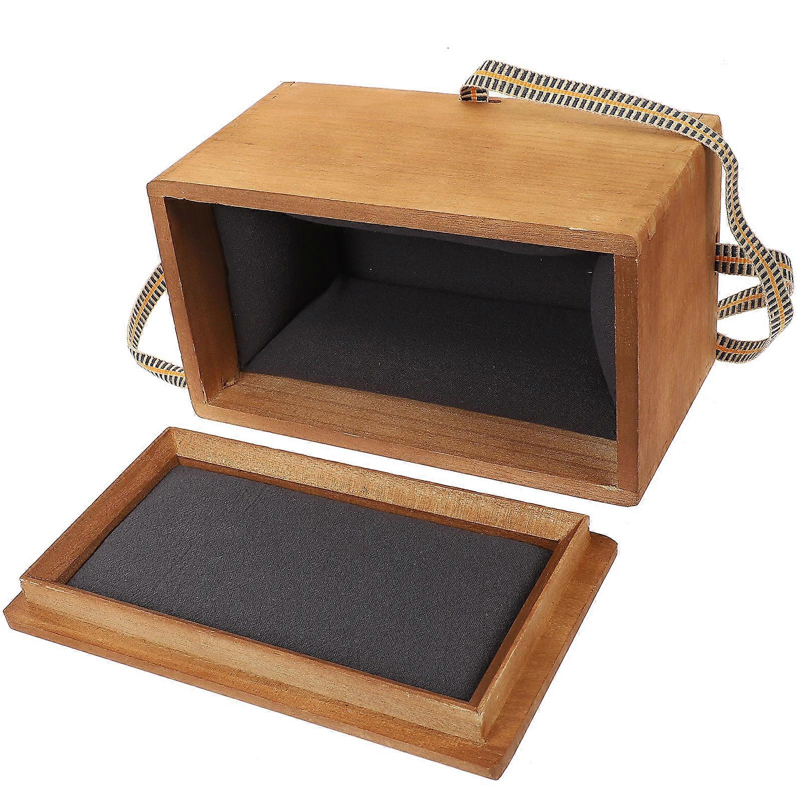Wooden Vase Box Teacup Storage with 2Pcs for Decorative Use